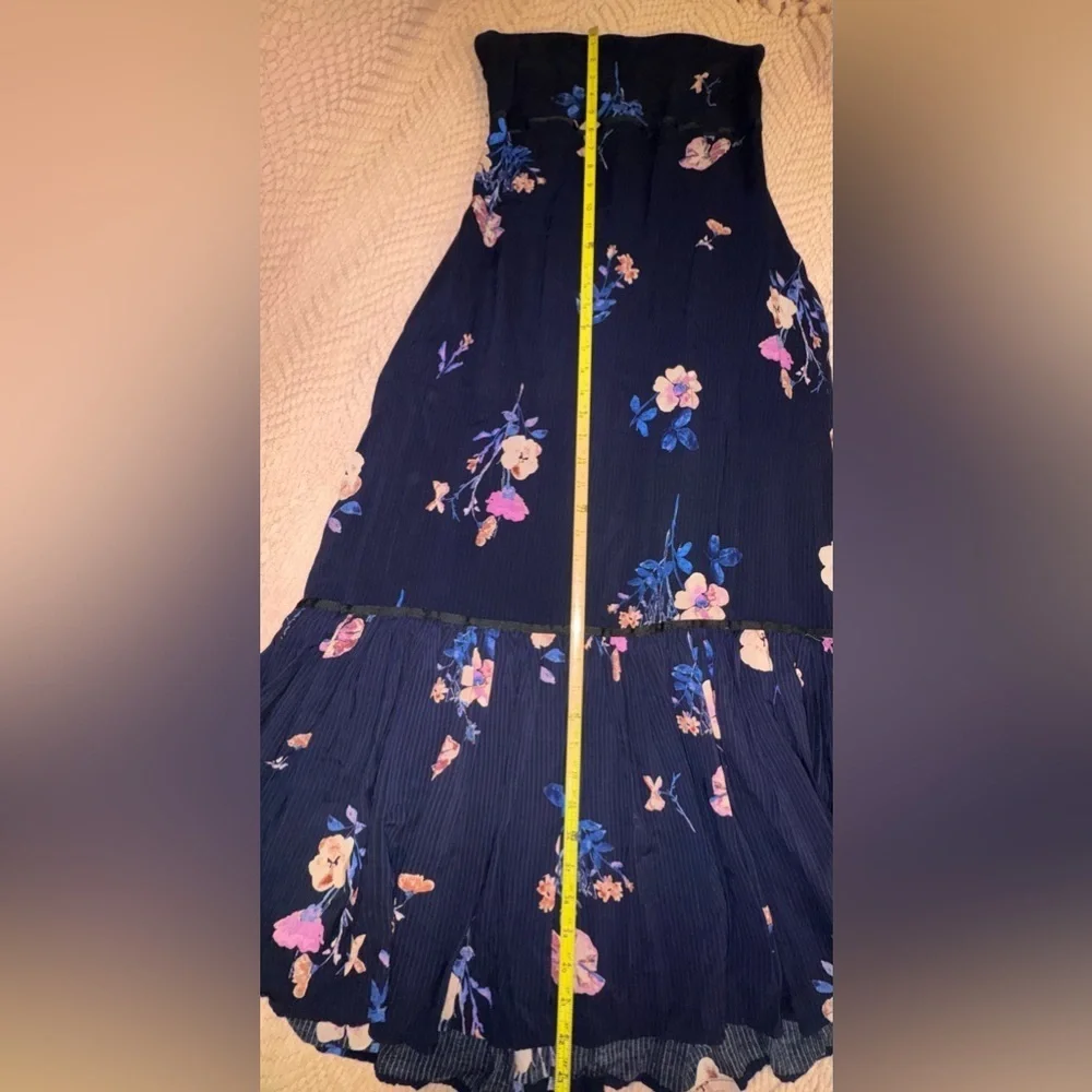 Free People Rosie Posie Floral Print Midi Dress – Size M strapless no straps